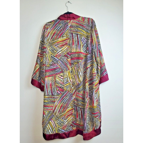 Melissa Mcarthy Seven Womens Top 2X Kimono Cover-Up Bohemian Layering Satin Plus - Picture 9 of 10